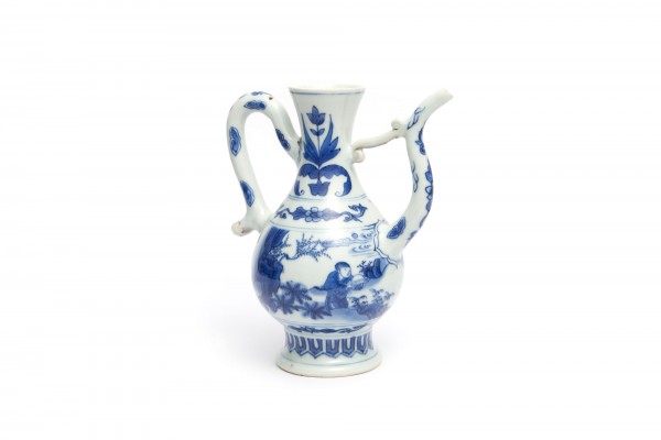 Blue and white Jar with figure design